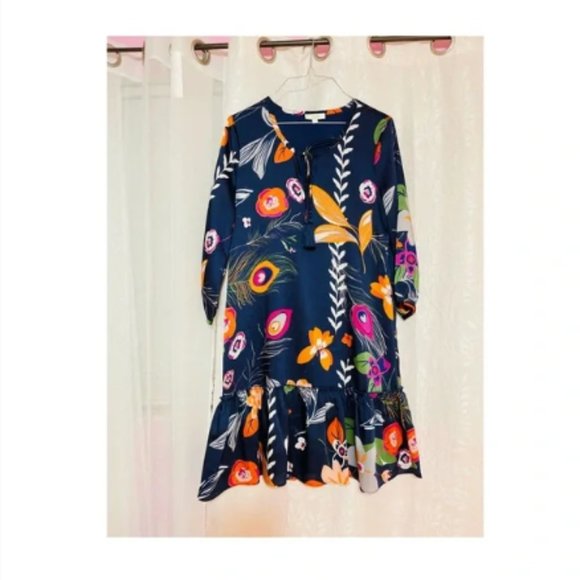 Jade Melody Tam Nautical Whirl Button Pleated Dress